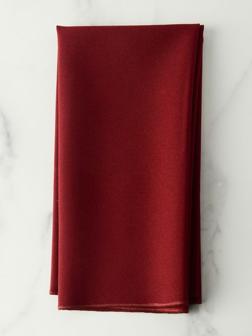 Intedge Burgundy 100% Polyester Cloth Napkins, 20 x 20 - 12/Pack