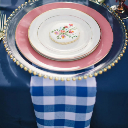 Blue and White Gingham Napkin - House of Hough