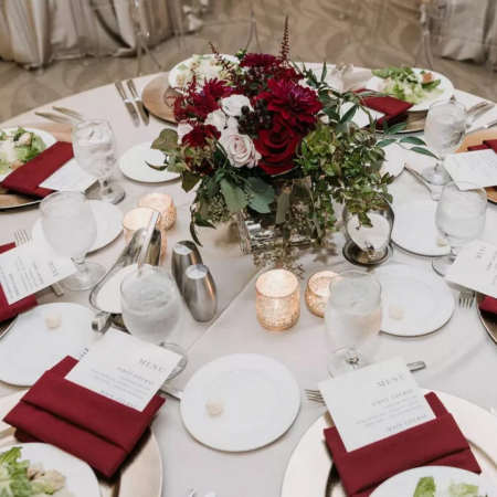 Burgundy Polyester Napkin - House of Hough