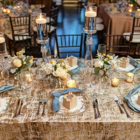 Gold Fusion + French Blue Napkin - House of Hough