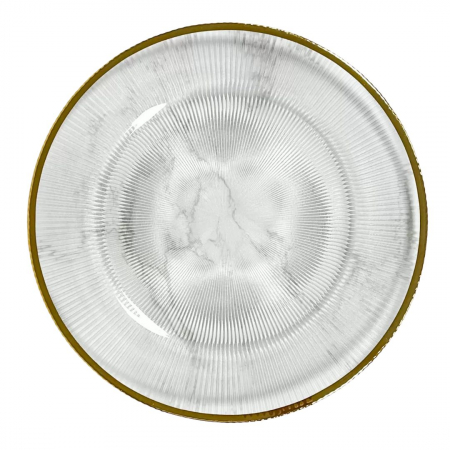 Gold Rimmed Charger - House of Hough