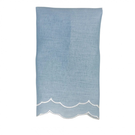 Powder Blue Scalloped Napkin - House of Hough