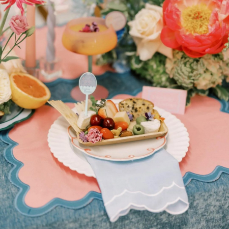 Powdered Blue Scalloped Napkins - House of Hough