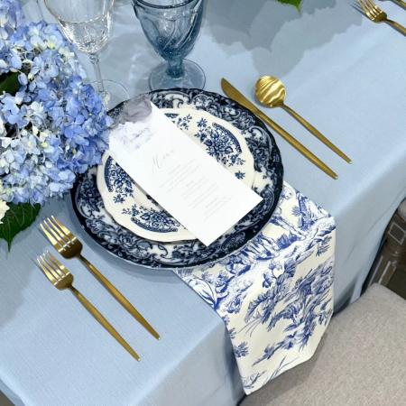 Sky Blue Petite x Blue Toile Napkins - House of Hough