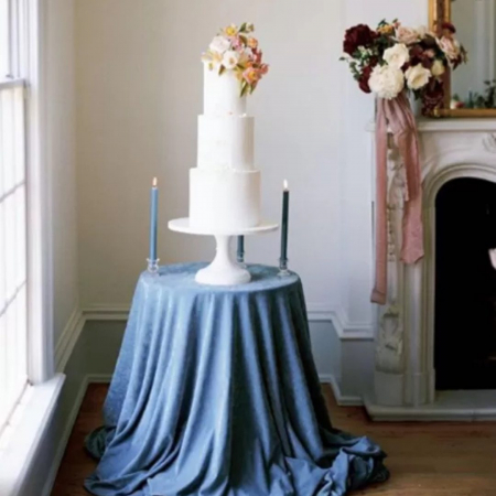 Slate Blue St Tropez Velvet - House of Hough