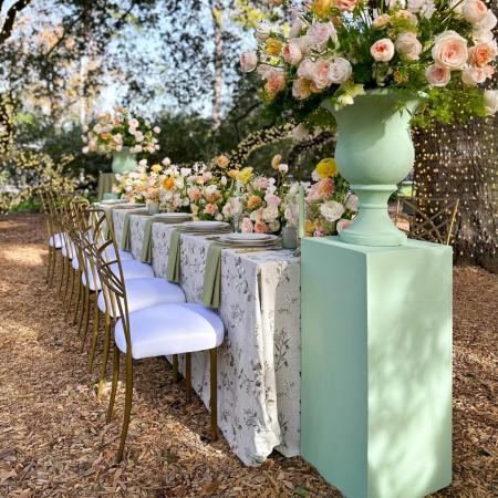 Taupe Jardin + Sage Petite Napkin - House of Hough