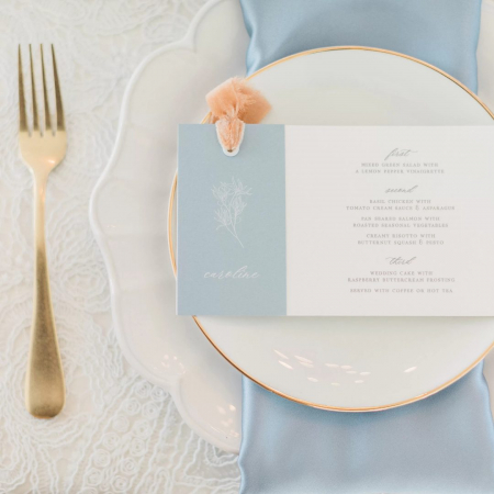 White Lace Overlay + Desert Blue Lamour Napkin - House of Hough